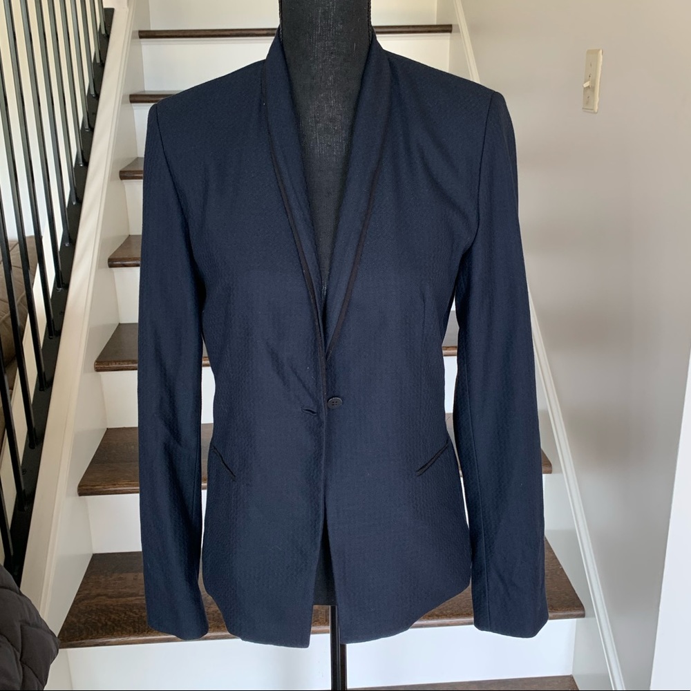 T Tahari Navy Suit Jacket